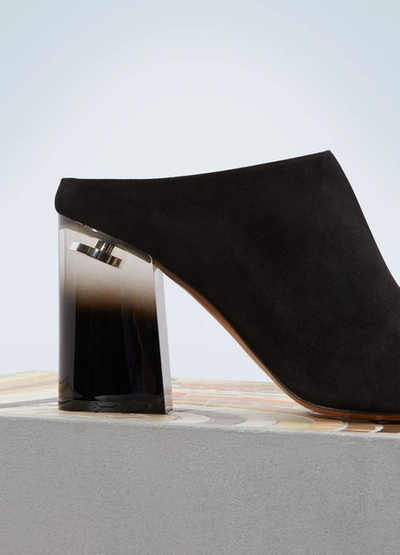 Shop Givenchy Plexiglass-heeled Slippers In Black