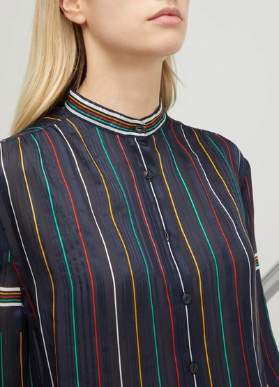 Shop Rag & Bone Austin Shirt In Blkstripe