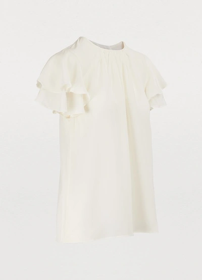 Shop Zimmermann Silk Top In Off-white