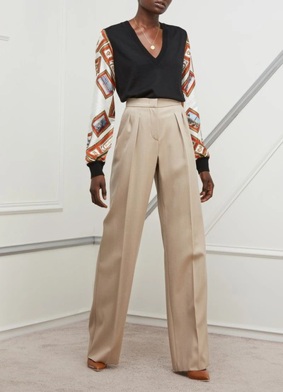 Shop Max Mara Kenya Wool Trousers In 8