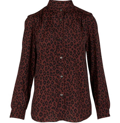Shop A.p.c. Alice Blouse In Maroon