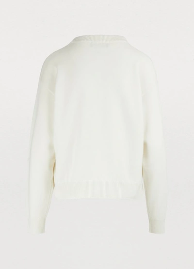 Shop Dolce & Gabbana D & G Is Love Cashmere Sweater In Ivory