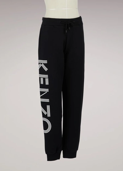 Shop Kenzo Logo Jogging Pants In Black