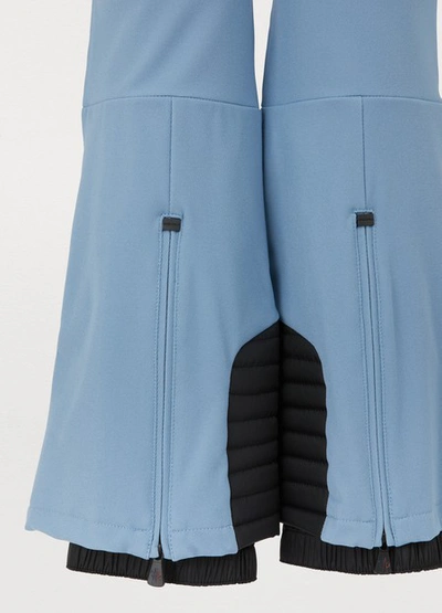 Shop Moncler Twill Pants In Sky