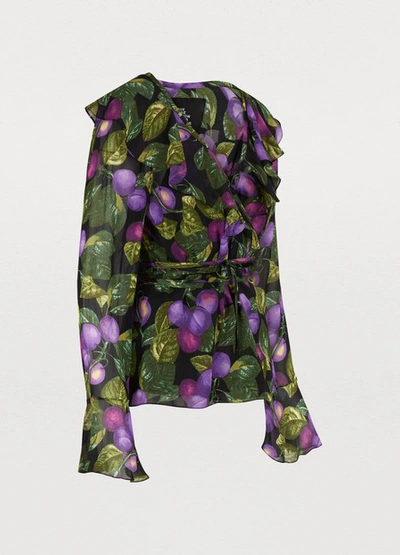 Shop Marc Jacobs Low-cut Blouse In Purple