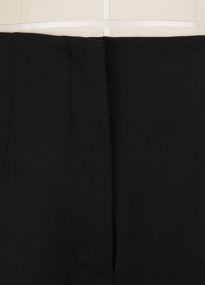 Shop Proenza Schouler Wool Wide-leg Pants In 00200 Black