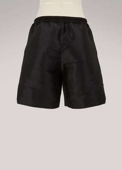 Shop Rick Owens Duchesse Silk Shorts In Black