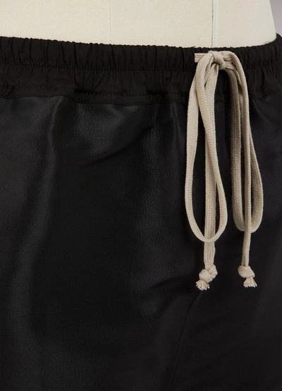 Shop Rick Owens Duchesse Silk Shorts In Black
