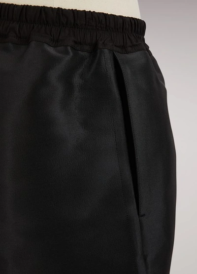 Shop Rick Owens Duchesse Silk Shorts In Black