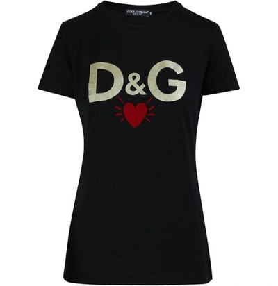 Shop Dolce & Gabbana Printed T-shirt In Black