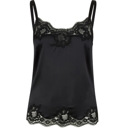Shop Dolce & Gabbana Silk-blend Top In Black