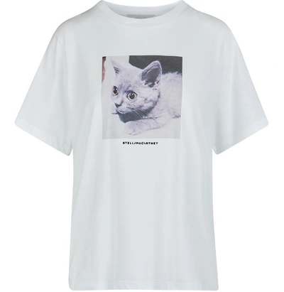 Shop Stella Mccartney Kitten T-shirt In 9000 - Pure White