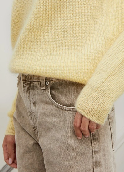 Shop Miu Miu Mixed Mohair Jumper. In Vaniglia