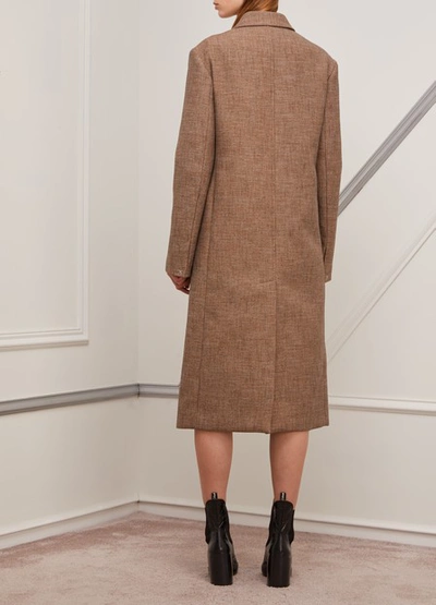 Shop Jil Sander Lee Llama Fibre-wool Blend Coat In 241 - Open Brown