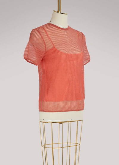 Shop Mansur Gavriel Wool And Mohair Sweater In Light Pink