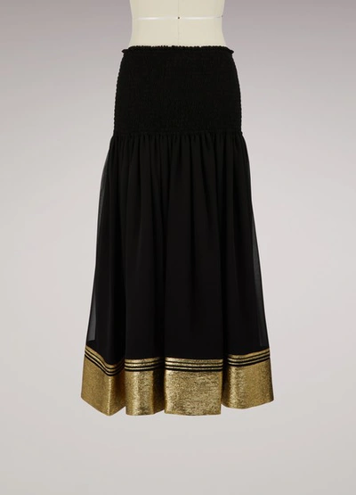 Shop Chloé Lurex Skirt In Gold