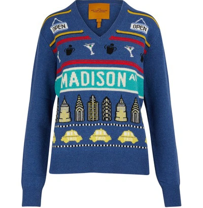 Shop Marc Jacobs New York Sweatshirt In Blue Multi