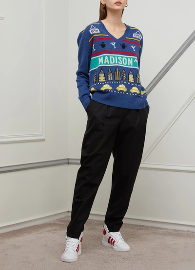 Shop Marc Jacobs New York Sweatshirt In Blue Multi