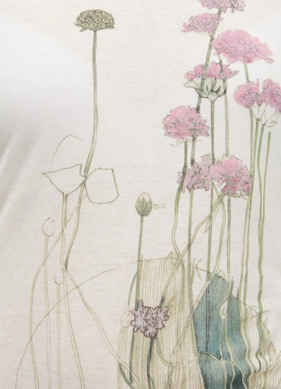 Shop Loewe Long-sleeved Botanical T-shirt In Ivory