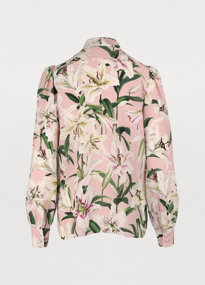 Shop Dolce & Gabbana Silk Shirt In Rosa