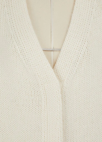 Shop Moncler Cashmere Cardigan In White