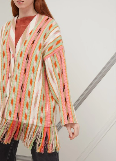 Shop Alanui Cashmere Cardigan In Multicolor