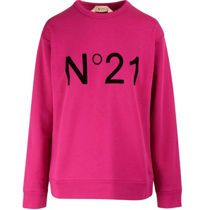 Shop N°21 Logo Sweatshirt In Fuchsia