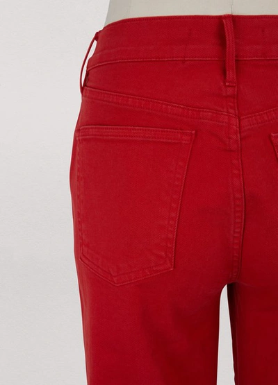 Shop 3x1 W4 Shelter Wideleg Crop Jeans In Apple Red