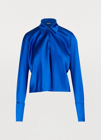 Shop Balenciaga Cropped Blouse In 4210