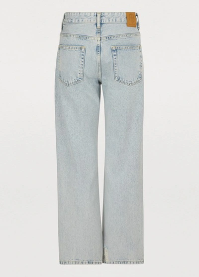 Shop Anine Bing Etta Jeans In Light Blue