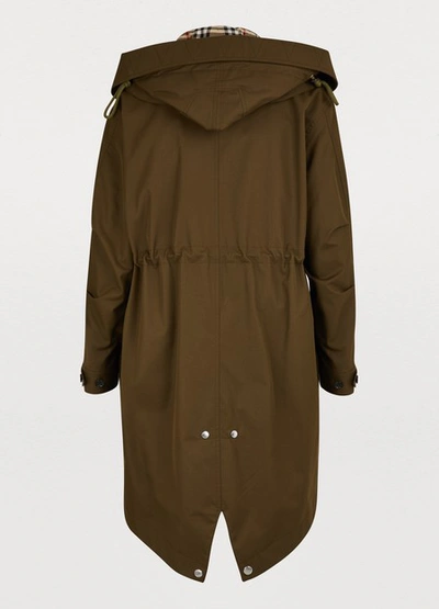 Shop Burberry Polzeath Parka In Dark Military Khaki