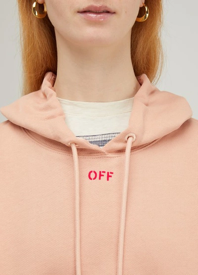 Shop Off-white Logo Sweatshirt In Nude Fuschia