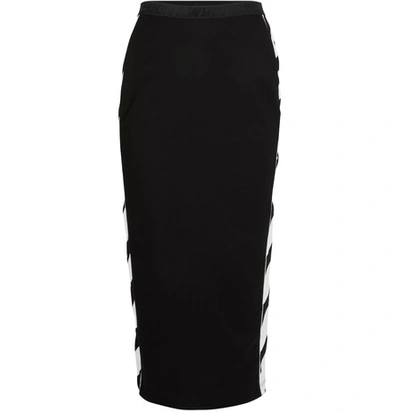 Shop Off-white Diag Athletic Skirt In Black / White