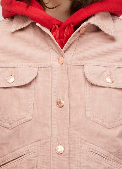 Shop Isabel Marant Étoile Foftya Cotton Jacket In Light Pink