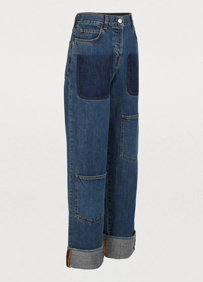 Shop Jw Anderson Shaded Pockets Jeans In Color