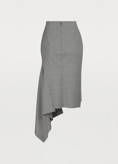 Shop Balenciaga Side Godet" Skirt" In 1070