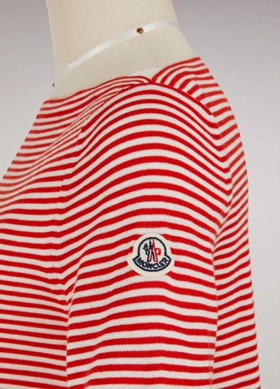 Shop Moncler Knitted T-shirt In Red