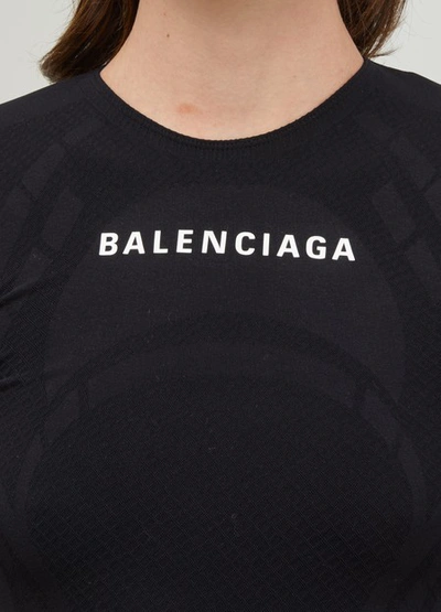 Shop Balenciaga 3/4-sleeved Top In 1000