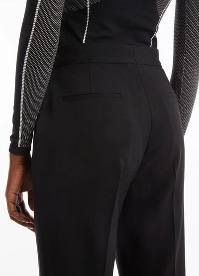 Shop Miu Miu Wool Trousers In Nero