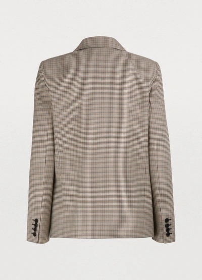 Shop Givenchy Micro-check Jacket In Naturel Marrob