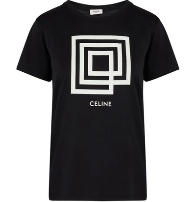 Celine Jersey T-shirt With Show Invitation 'labyrinth' Print In