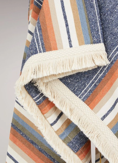Shop See By Chloé Fringed Poncho Coat In Multicolor