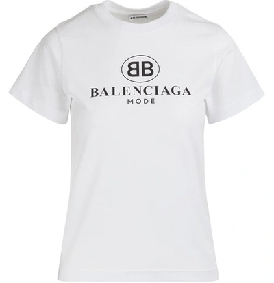 Shop Balenciaga Short-sleeved T-shirt In White