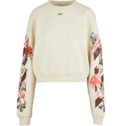 Shop Off-white Flowers Sweatshirt In White