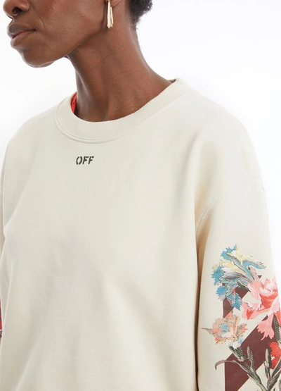 Shop Off-white Flowers Sweatshirt In White