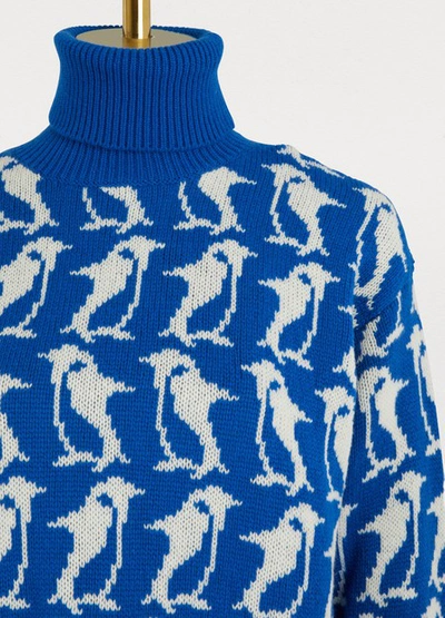 Shop Moncler Wool And Cashmere Sweater In Blue