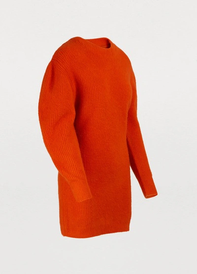 Shop Isabel Marant Sigrid Cashmere Dress In Poppy Orange