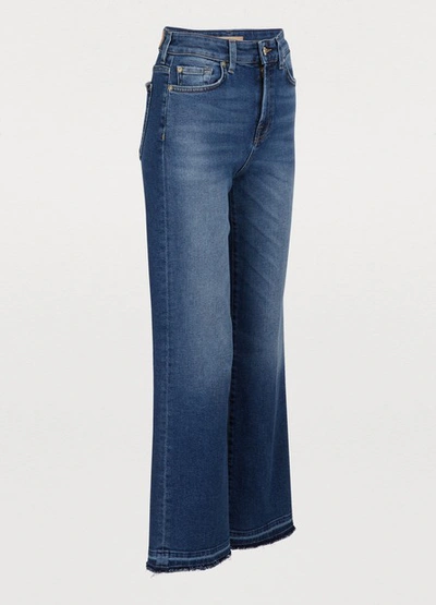 Shop 7 For All Mankind High-waisted Cropped Flared Jeans In Luxe Vintage Pacific Grove
