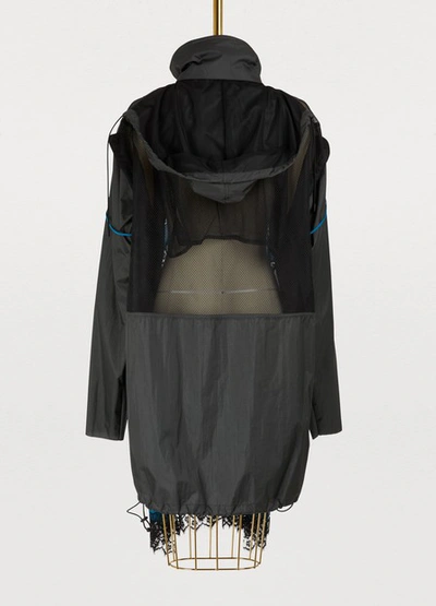 Shop Maison Margiela Zipped Lingerie Like Dress In Dark Grey