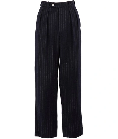 Shop Roseanna Andrea Linen And Wool Pants In Marine
